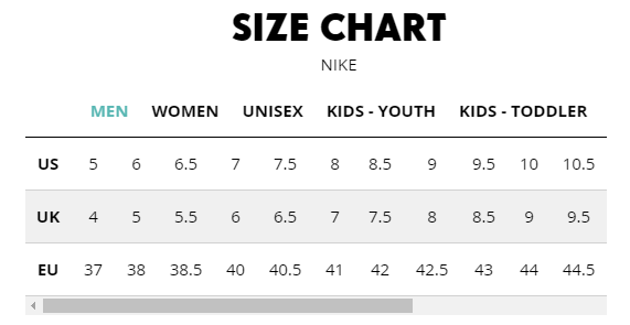 SIZE GUIDES FOR OUR BRANDS